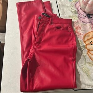 AFRM red leather pants